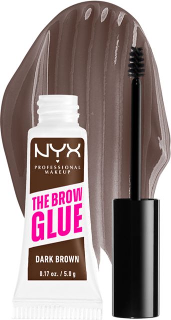 NYX BROW GLUE INST STYLR DK BROWN