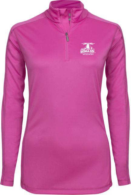 UMass Boston Ladies Syntrel Interlock 1/4 Zip Primary Logo - ONLINE ONLY