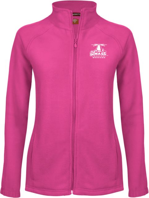 UMass Boston Ladies Fleece Full Zip Jacket Primary Logo - ONLINE ONLY