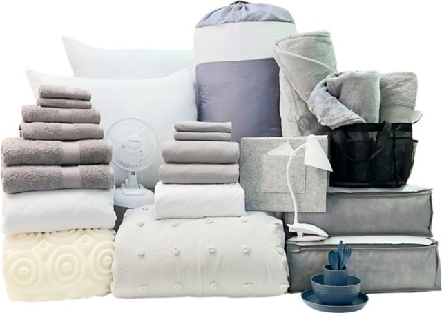 Complete 29pc Twin XL Bundle in Pom Slate - SHIPS 8/1 FOR IN-STORE PICKUP ON FALL MOVE-IN WEEKEND.
